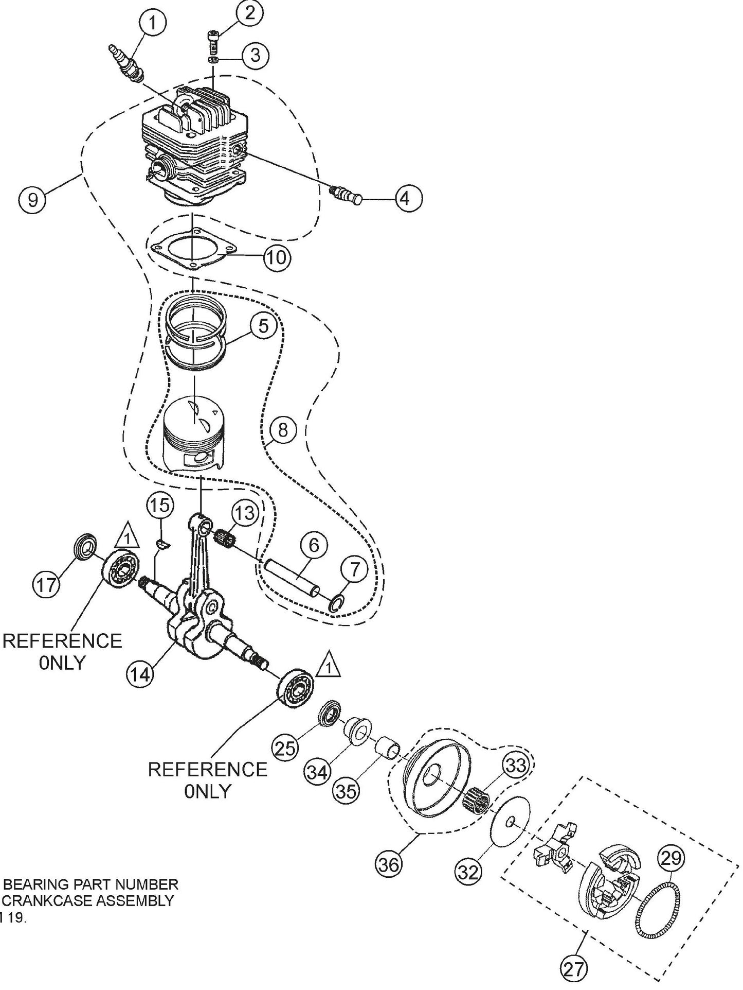 HS62A Crankshaft And Piston Assembly Parts