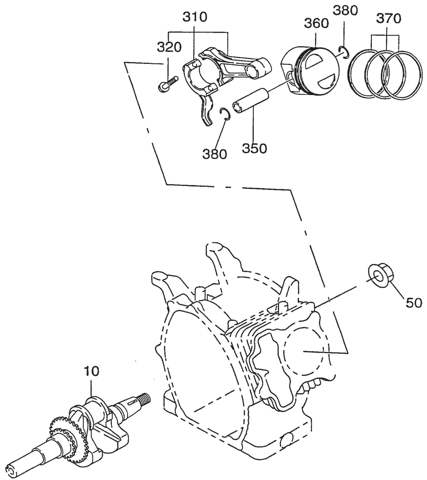 MQ QP2E ROBIN EX130D51111 ENGINE Crankshaft , Piston Assembly Parts By Multiquip