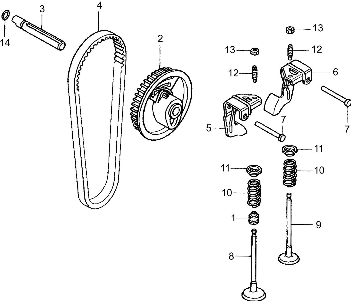 MTX80HDR Honda GX120RTKRBF Engine Camshaft Pulley Assembly Parts