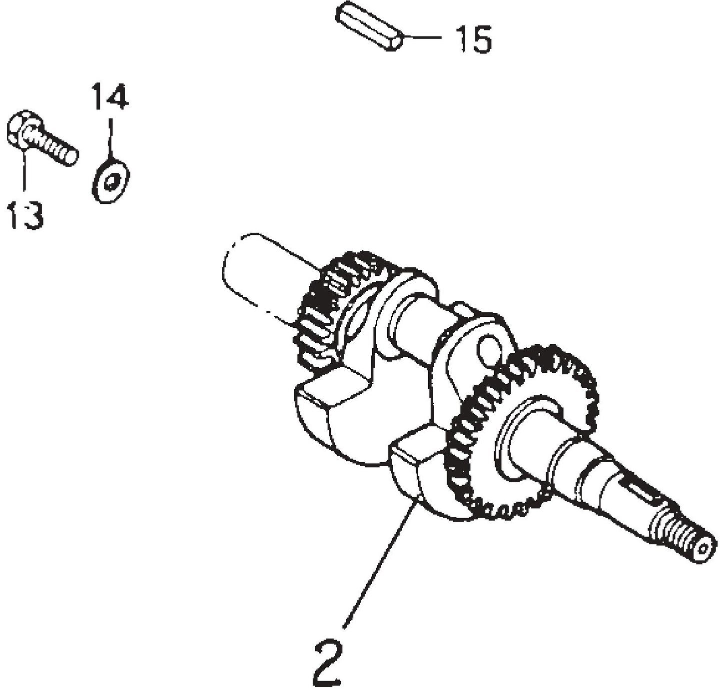 MVC77 Honda GX160K1QX2 Crankshaft Assembly Parts