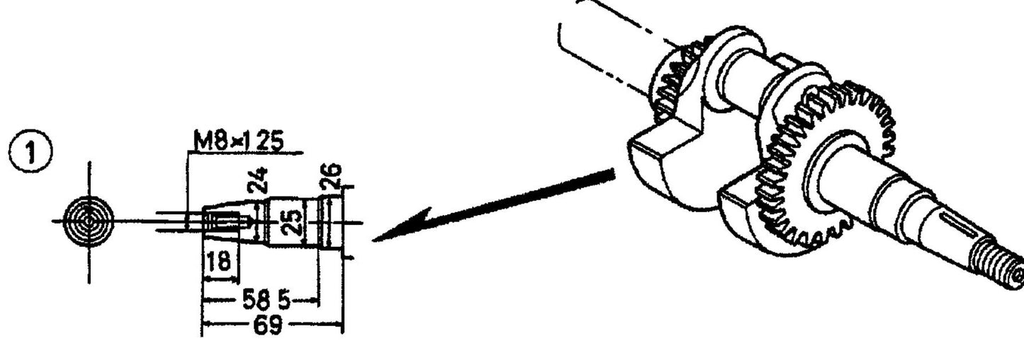 HONDA GX160K1TX2 Engine Crankshaft Assembly Parts For T20H/QP202TH By Multiquip