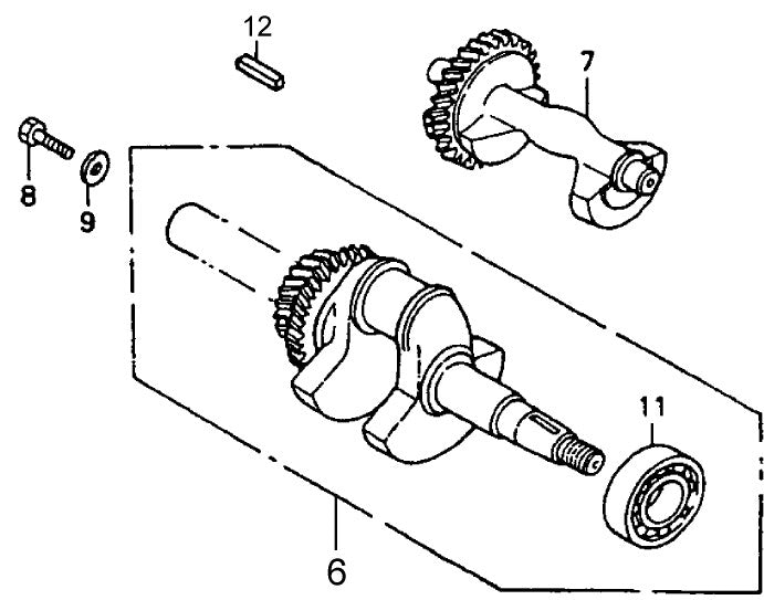Crankshaft Assembly Parts For MRH800GS HONDA GX390 Series Engine Vibratory Rollers By Multiquip