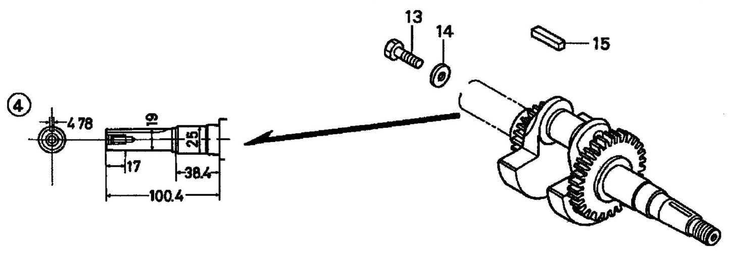 MVC88VGH/VGHW Honda GX160U1QMX2 Engine Crankshaft Assemble Parts