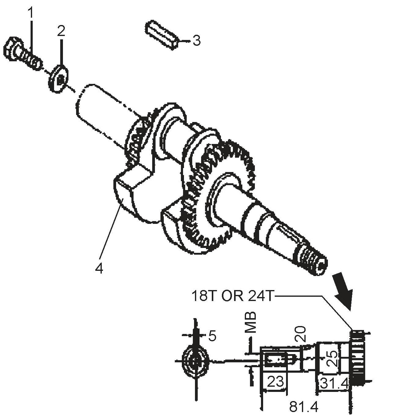 MVH120VGH GX160U1SMX4 Engine Crankshaft Assembly Parts