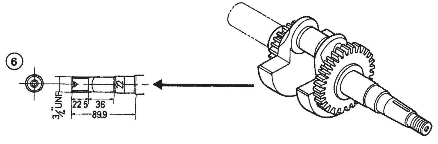 MQ QP204H HONDA GX120K1PX2/GX120U1PX2 Engine Crankshaft Assembly Parts By Multiquip