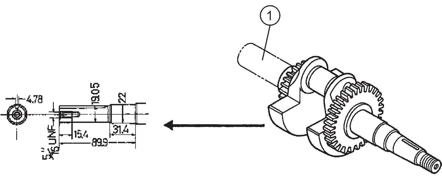 MVHR60HW HONDA GX120K1SM12 Crankshaft Assembly Parts