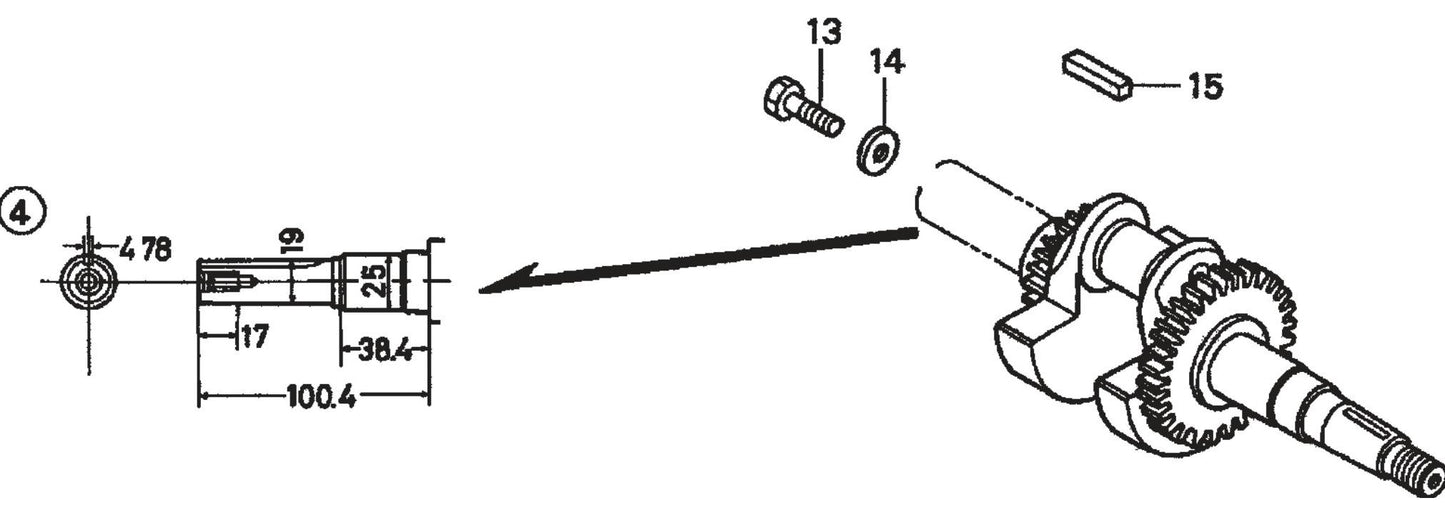 MVC70H/HW Honda GX160K1QMX2 Engine Crankshaft Assembly Parts