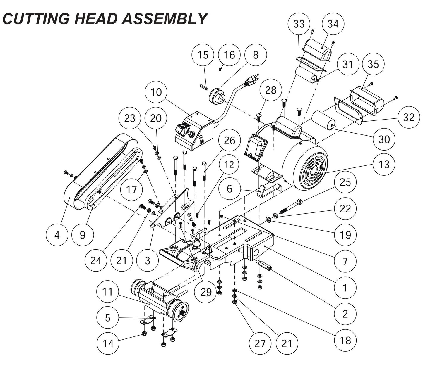 CC1000T Cutting Head Assembly
