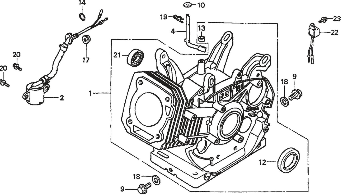 Honda GX390K1QWT2 Engine Cylinder Barrel Assembly Parts For SP2 13H20 S13H20 S20H20 By Multiquip