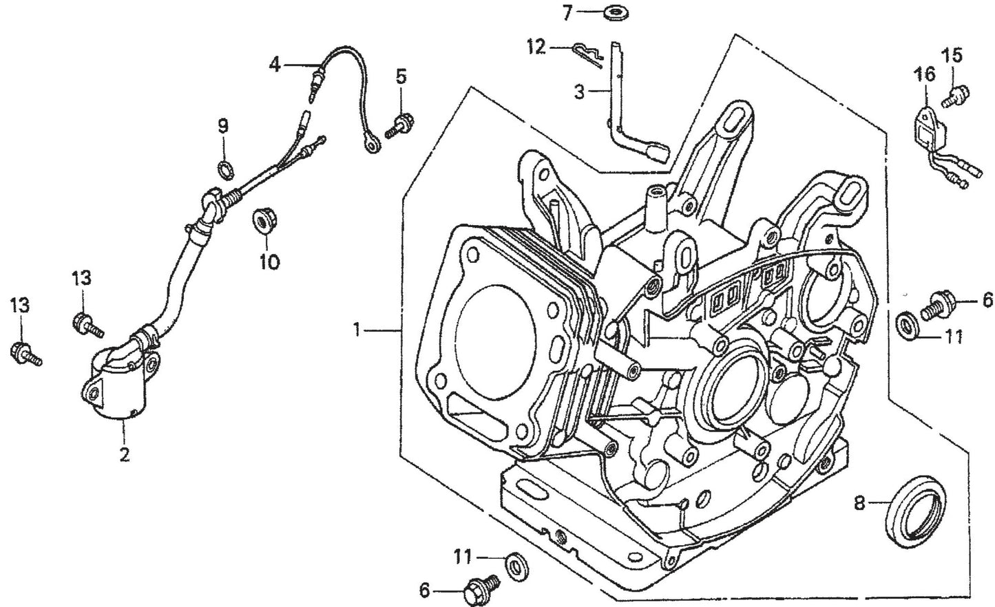 MVH200GH Honda GX240K1SMX2 Engine Cylinder Barrel Assembly Parts