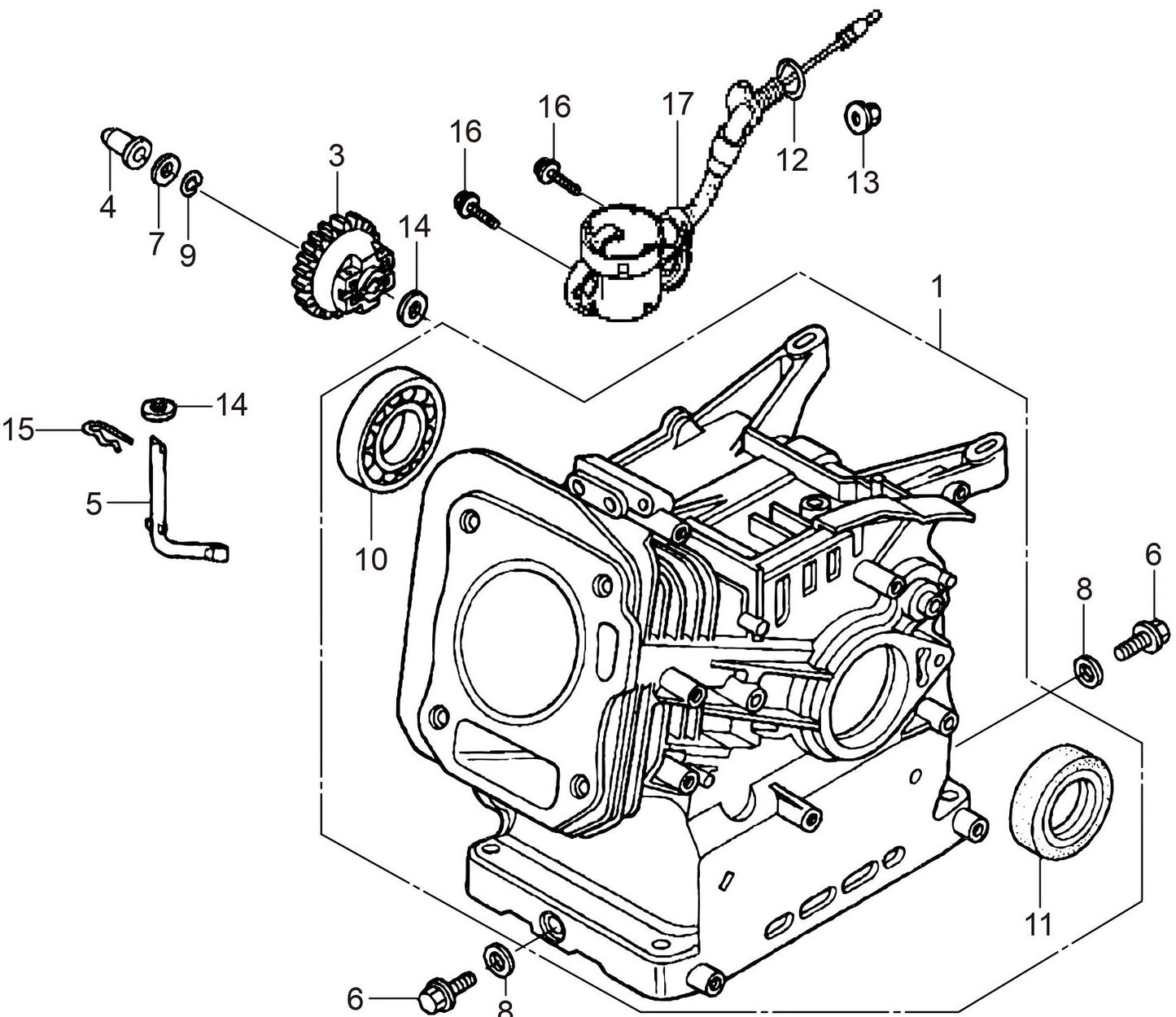 MVH158GH Honda GX200UT2SM14/SCM Engine Cylinder Barrel Assembly Parts