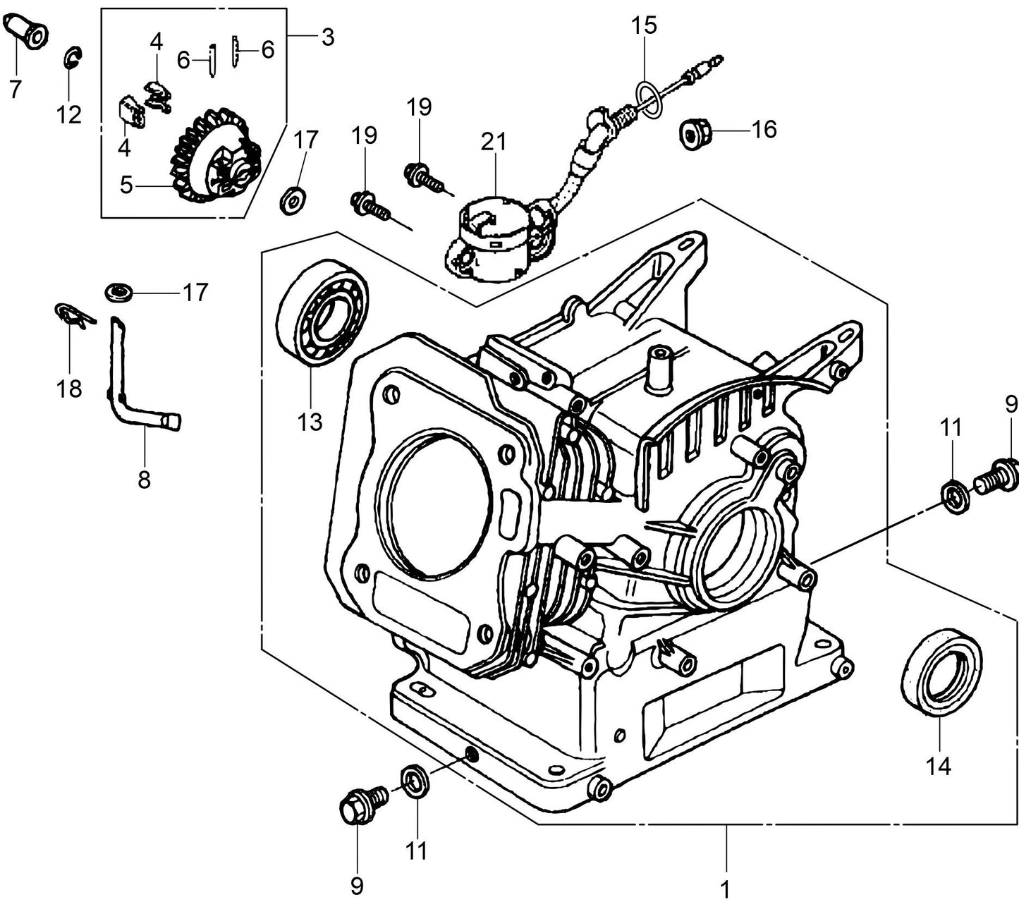 MVH128GH Honda GX160UT2SCM Cylinder Barrel Assembly Parts