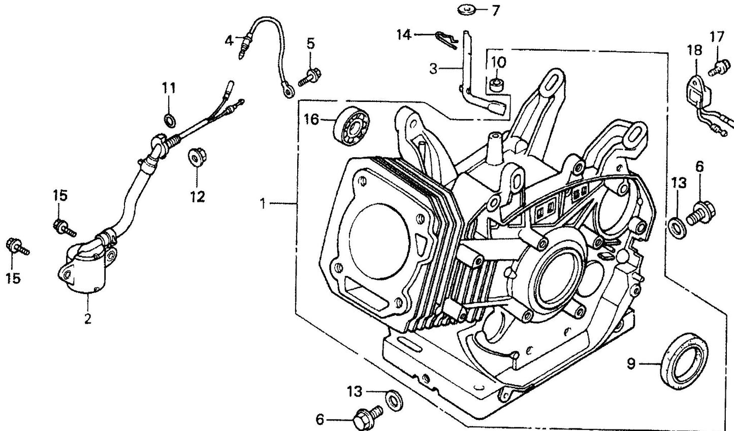 MVH304GHB Honda GX340K1SMX2 Cylinder Barrel Assembly Parts