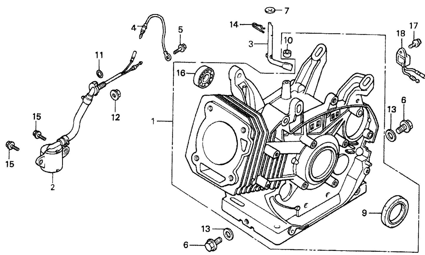QP40TH HONDA GX340K1QA2 Engine cylinder Barrel Assembly Parts By Multiquip