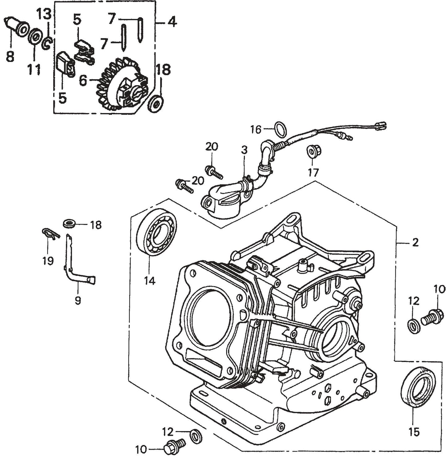 MVHR60HW HONDA GX120K1SM12  Cylinder Barrel Assembly Parts