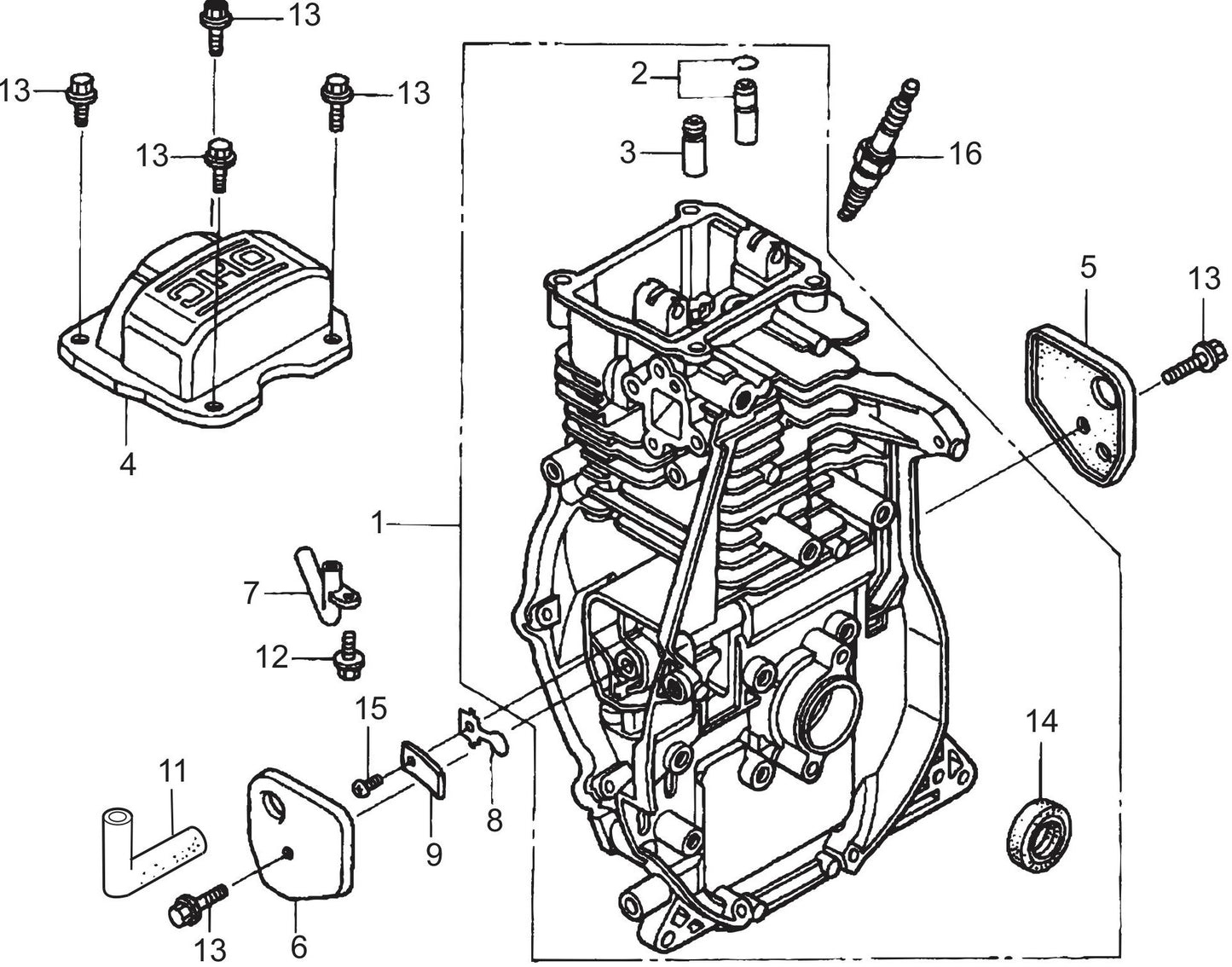 MTX80HDR Honda GX120RTKRBF Engine Cylinder Barrel Assembly Parts