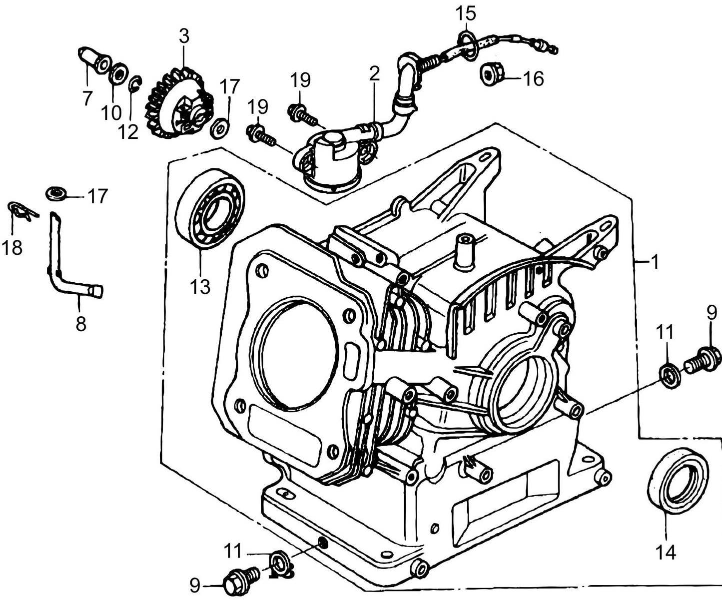 MVC88VGH/VGHW Honda GX160U1QMX2 Engine Cylinder Barrel Assemble Parts