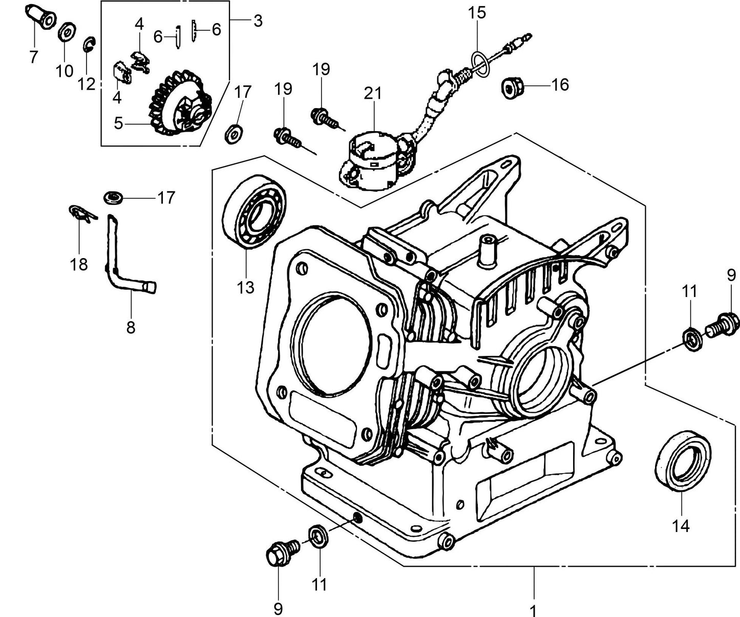 MVB85H Honda GX120UT2SM12 Engine Cylinder Barrel Assembly Parts