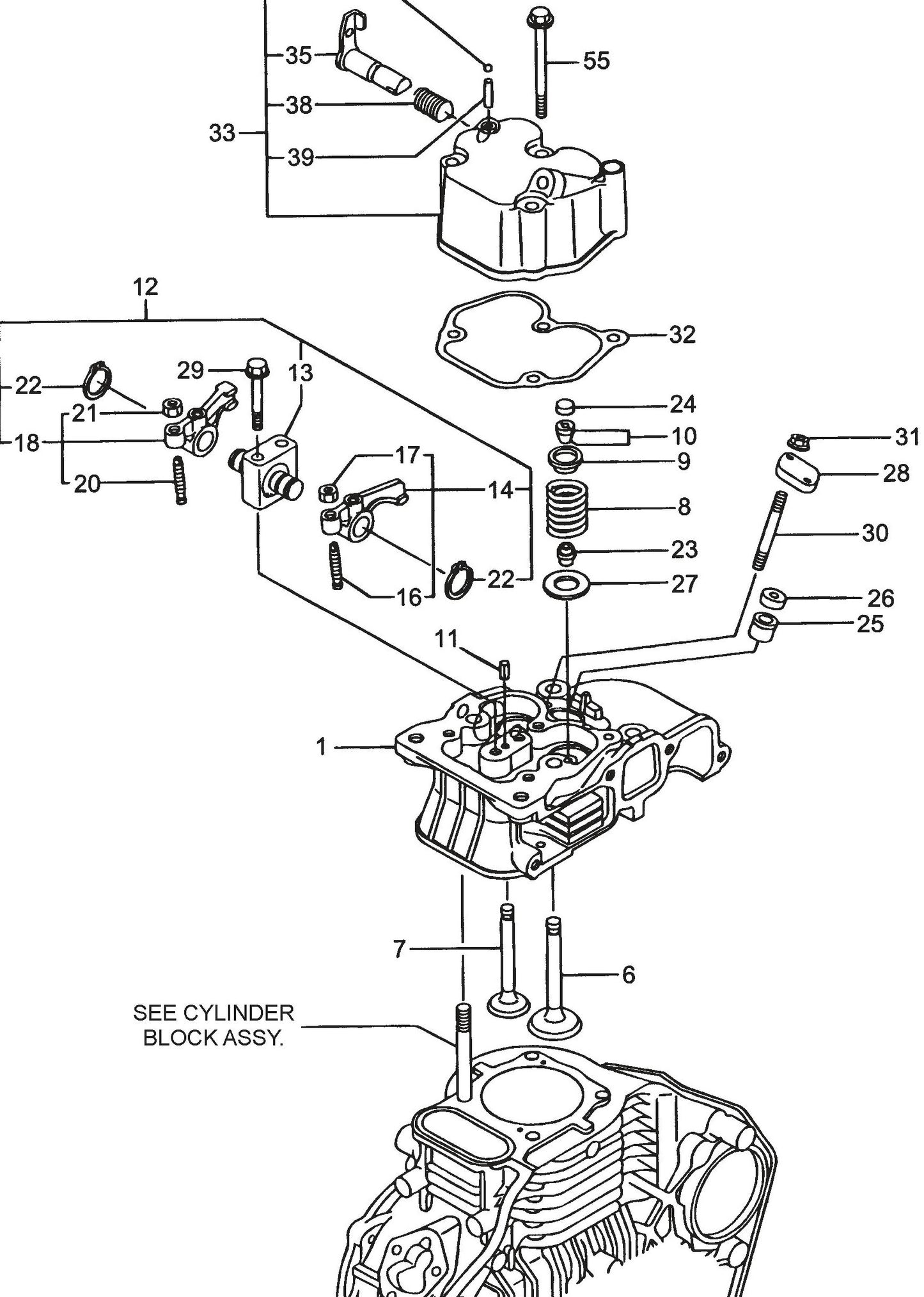 MVH150D2 YANMAR L48V6 Cylinder Head Assembly Parts