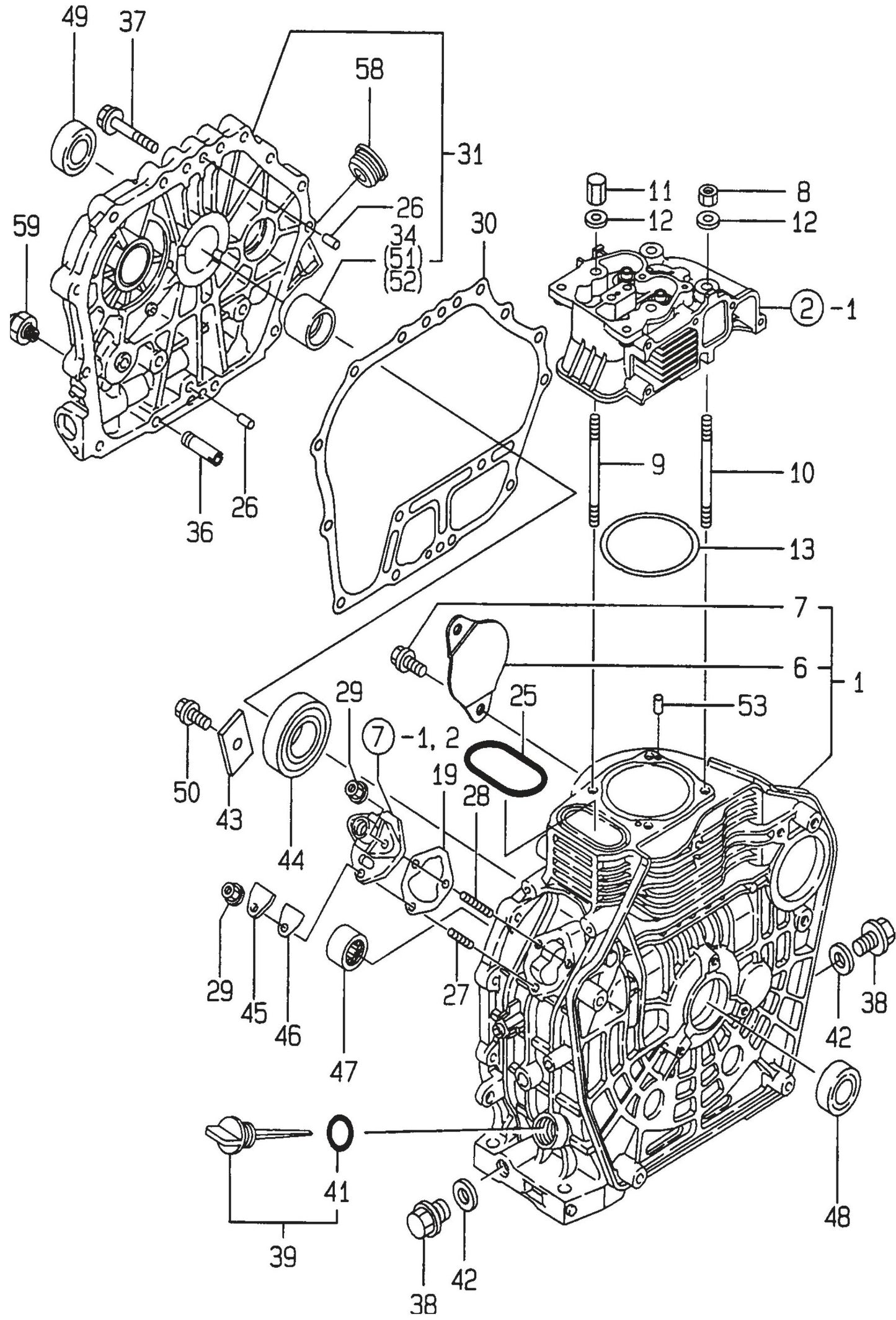 MVH402DSB YANMAR L100EE-DEVMK1 Cylinder Block Assembly Parts