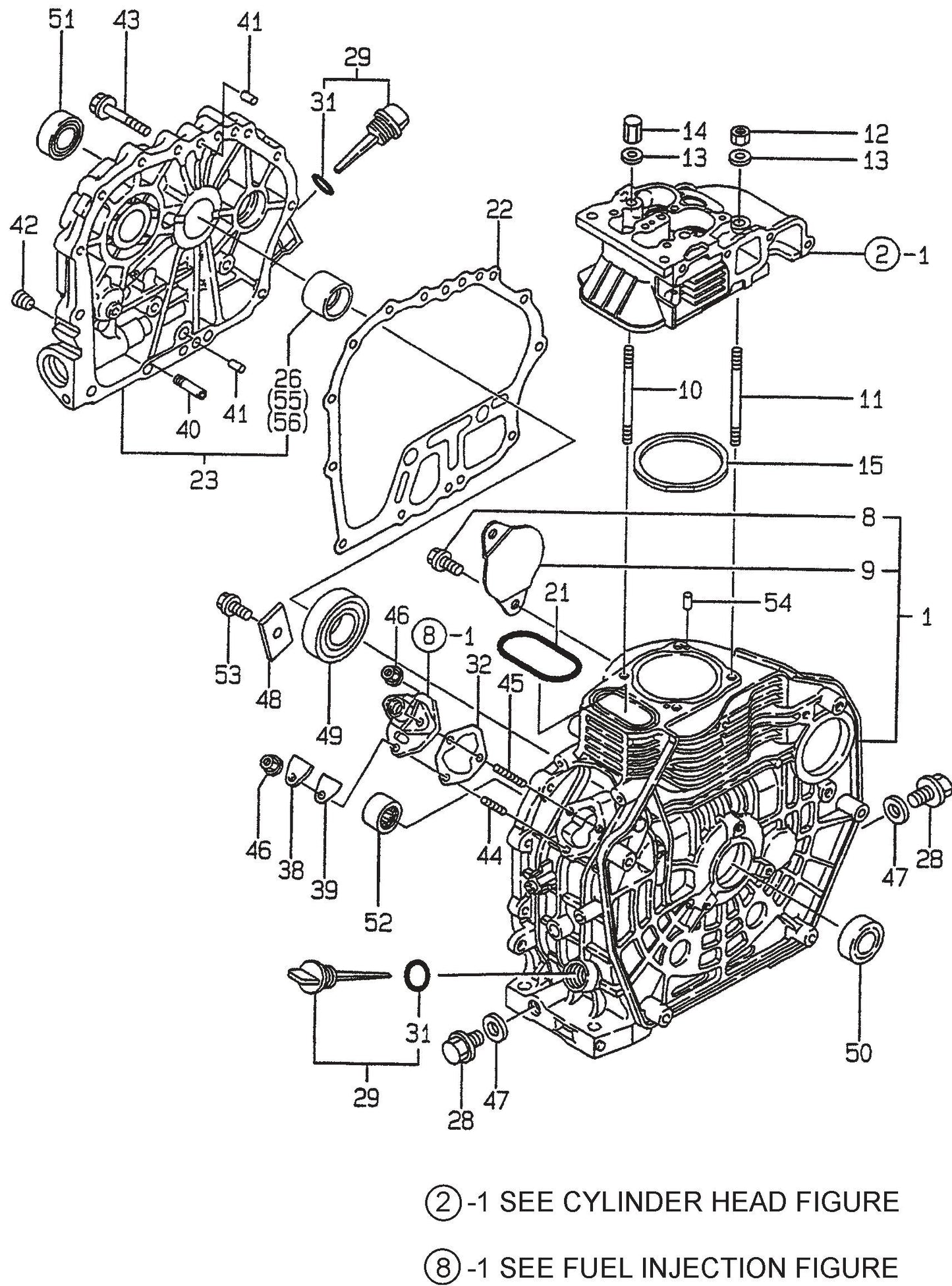 MVH306D Yanmar L-70EE Cylinder Block  Assembly Parts