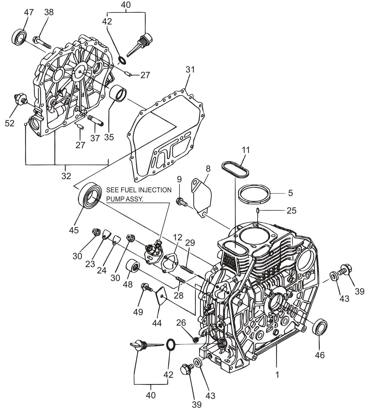 MVH206D L70V6GF1R1AA Cylinder Block Assembly Parts