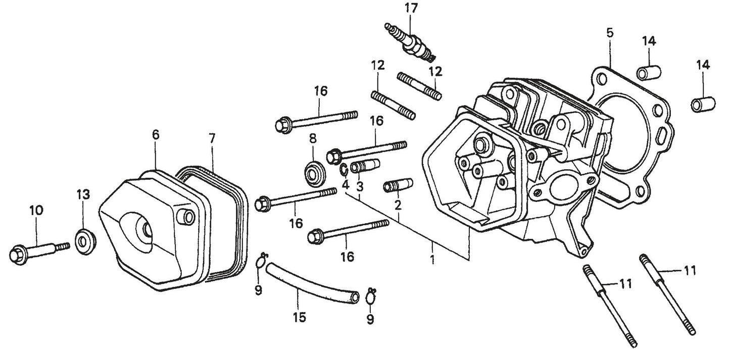 QP301TH HONDA GX240K1PA2 ENGINE Cylinder Head Assembly Parts By Multiquip