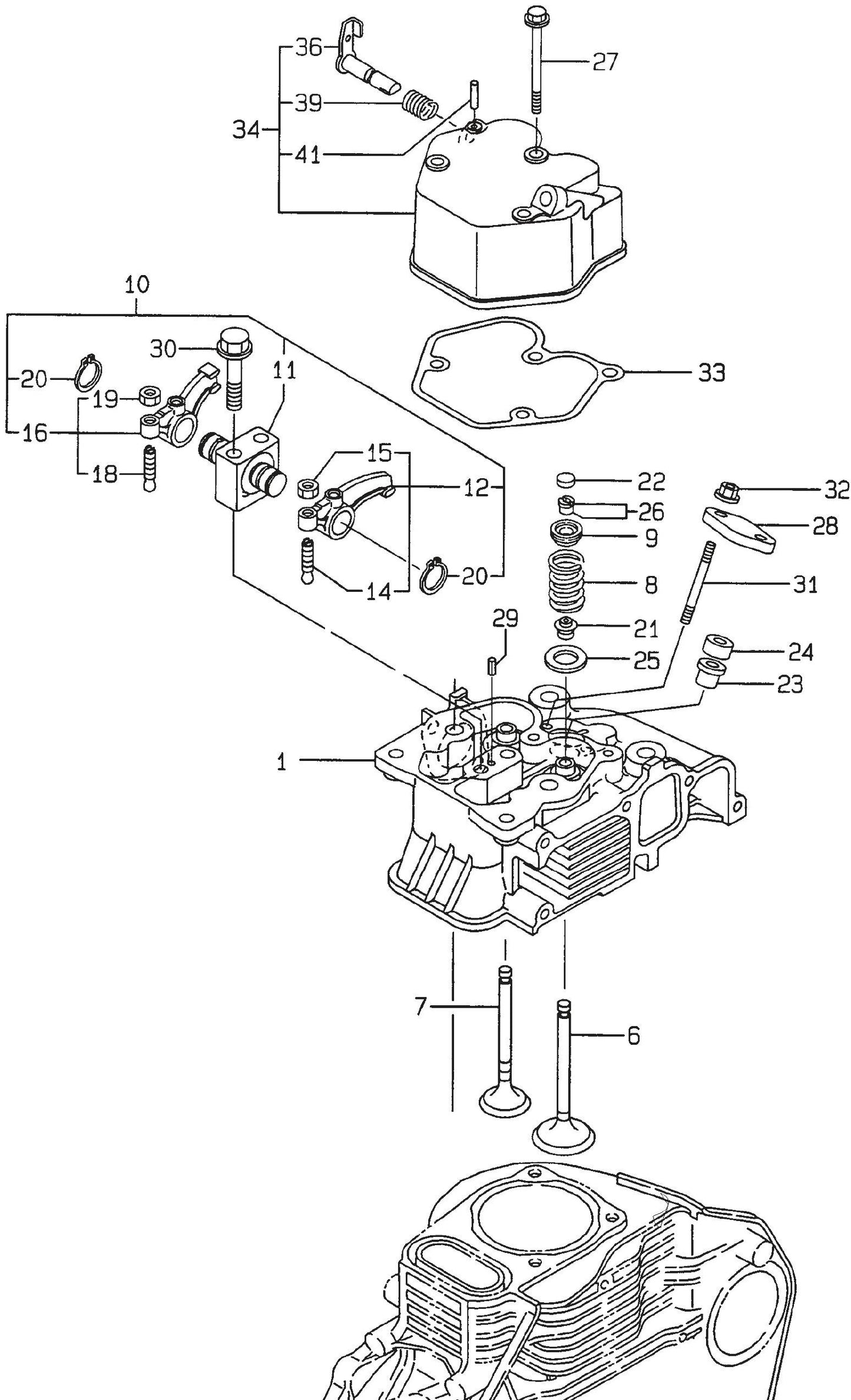 MVH402DSB YANMAR L100EE-DEVMK1 Cylinder Head And Cover Assembly Parts