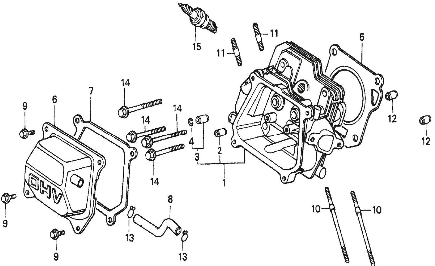 MQ QP204H HONDA GX120K1PX2/GX120U1PX2 Engine Cylinder Head Assembly Parts By Multiquip