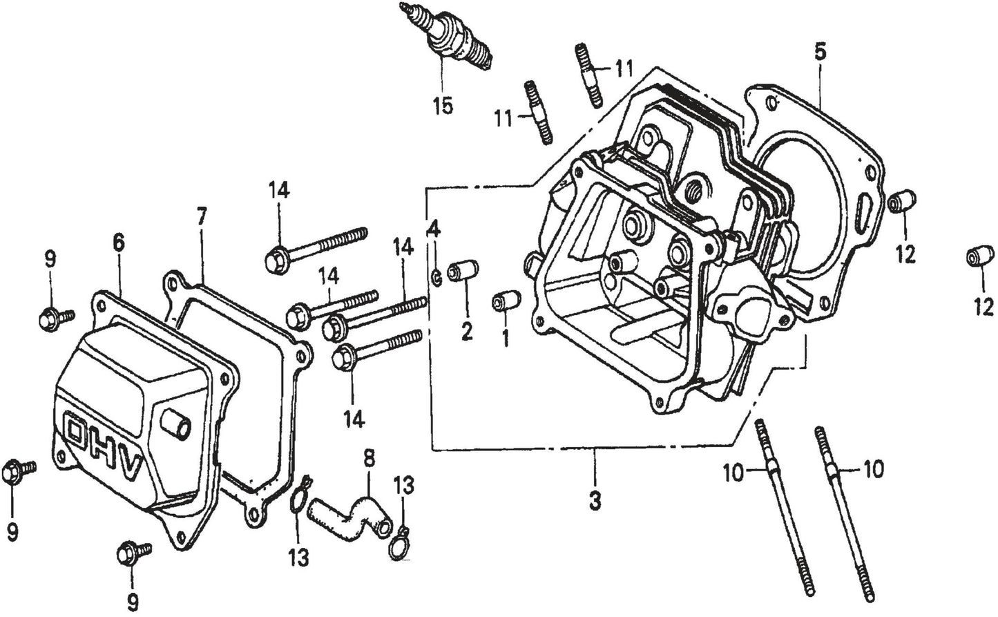 HONDA GX200QXC9 Cylinder Head Assembly Parts For FCG1 Series by Multiquips