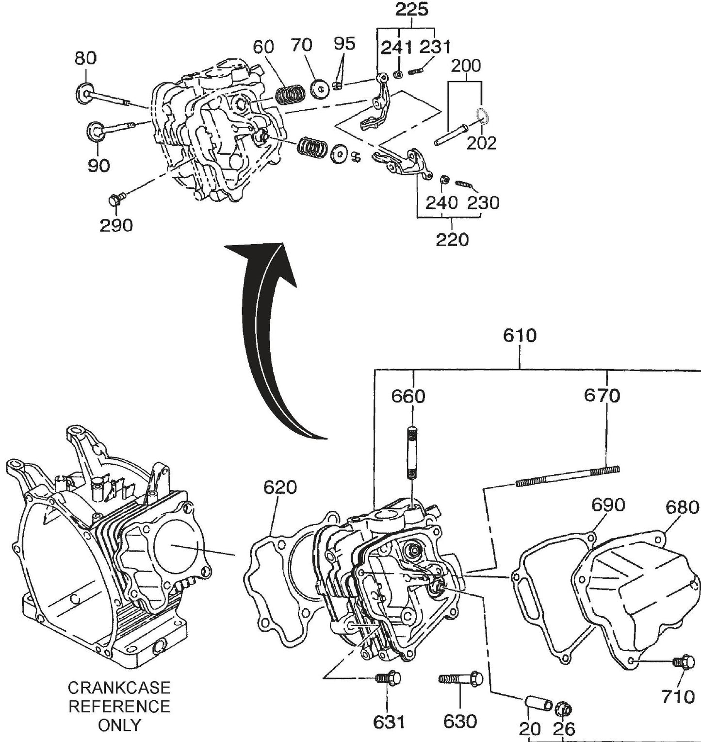 MQ QP2E ROBIN EX130D51111 ENGINE Cylinder Head Assembly Parts By Multiquip