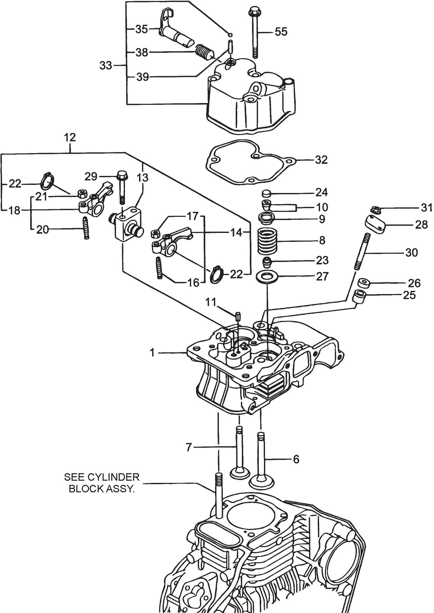 MVC98D2 Cylinder Head Assembly Parts