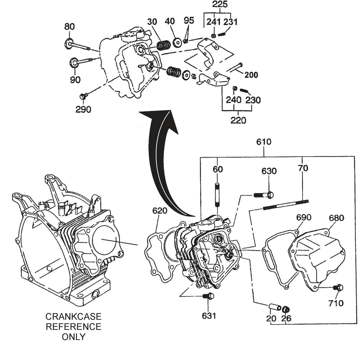 QP4TE ROBIN EX270D50220 Engine cylinder Head Assembly Parts By Multiquip