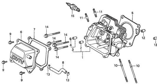 MQ MQD305 / MQD306 / MQD306HA HONDA GX120K1QX2 ENGINE Cylinder Head Assembly Parts By Multiquip