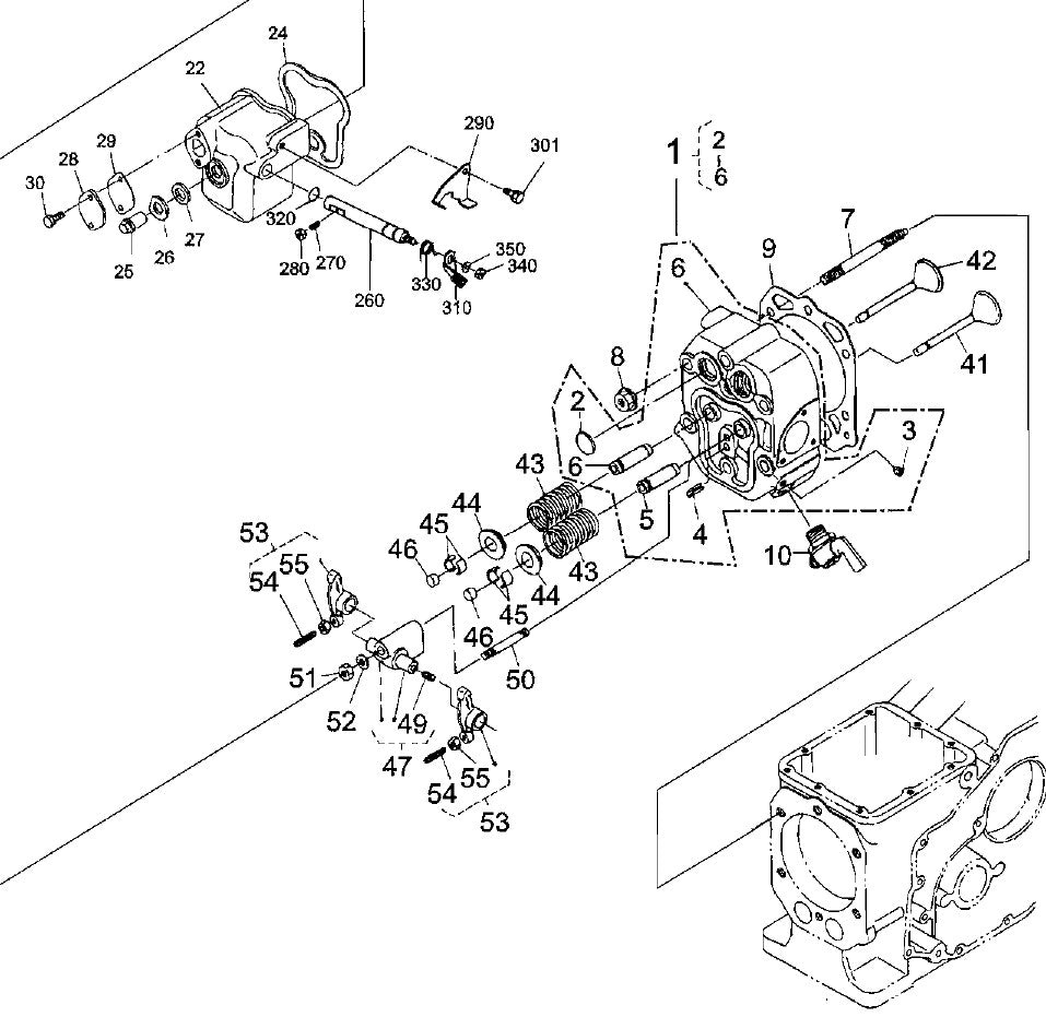 Cylinder Head Assembly Parts For MRH601DS KUBOTA EA330 Engine Vibratory Rollers By Multiquip