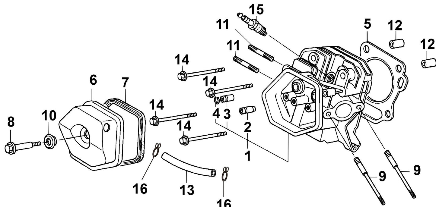 MVH308GH Honda GX270UT2SMXC/SCM Cylinder Head Assembly Parts