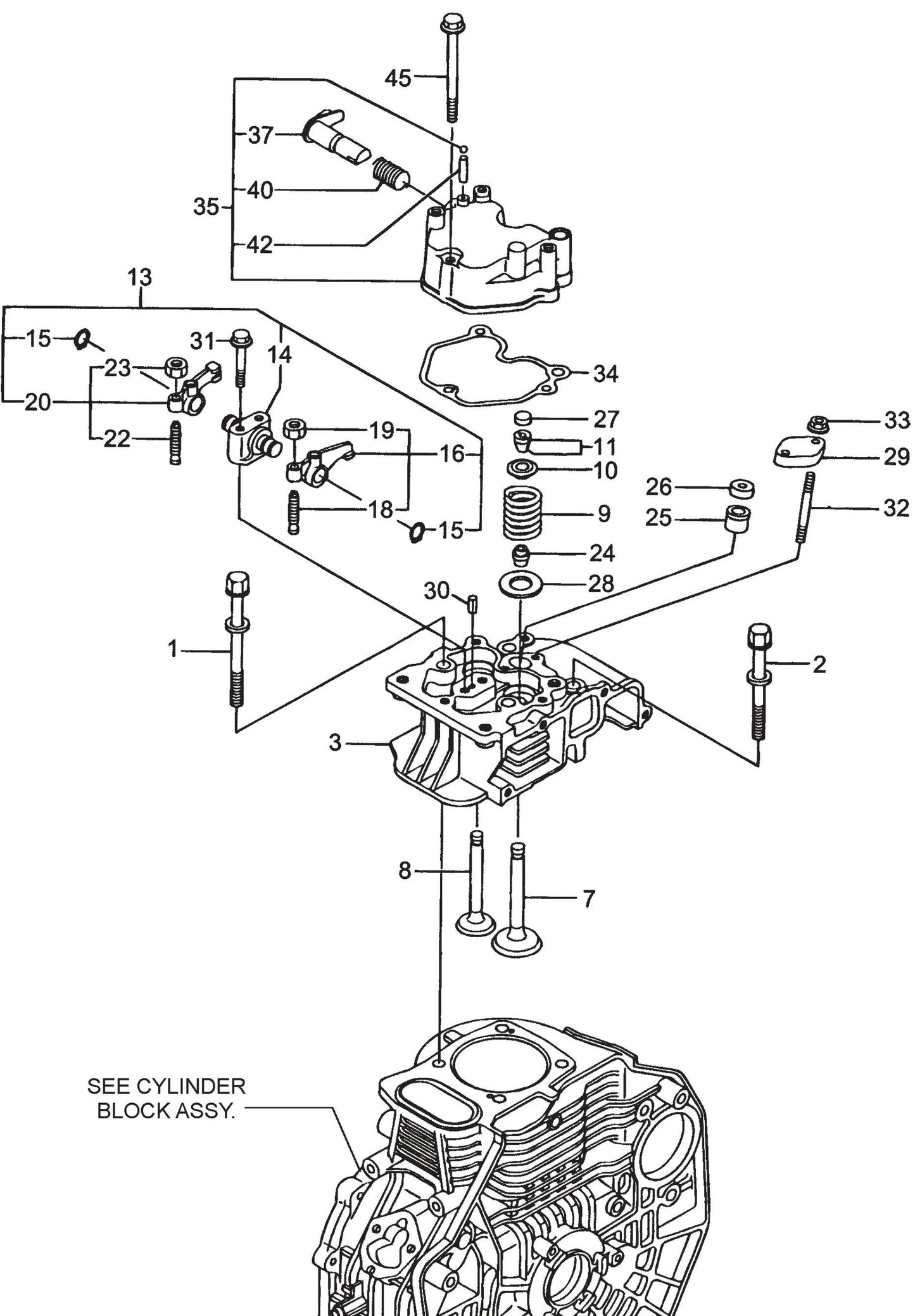 MVH206D L70V6GF1R1AA Cylinder Head Assembly Parts