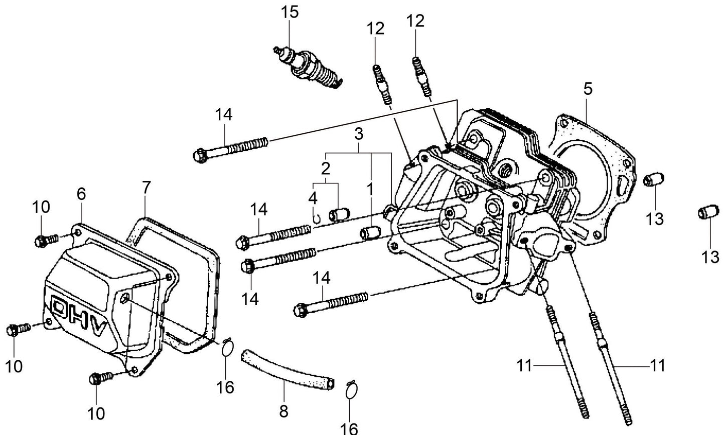 MVH128GH Honda GX160UT2SCM Cylinder Head Assembly Parts