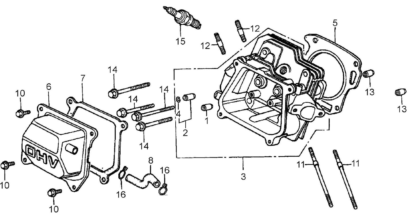 SP1G HONDA GX200UT2QXC9 Cylinder Head Assembly Parts