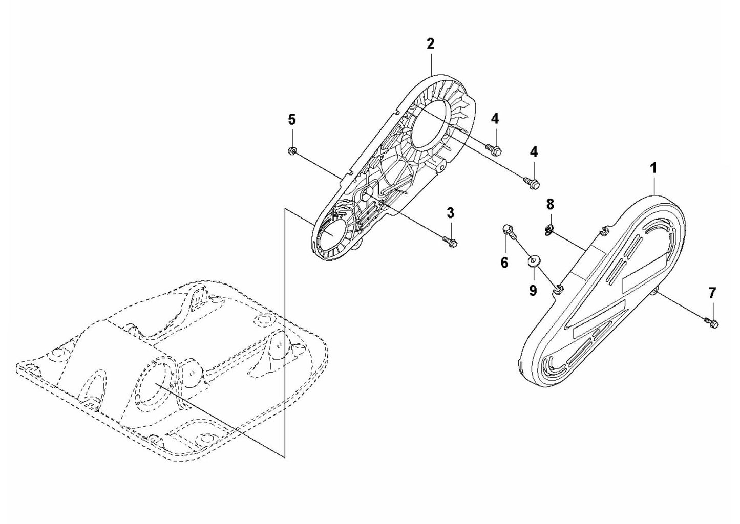 LF 130 LT Petrol Belt Guard-Hatz Assembly Parts by Husqvarna