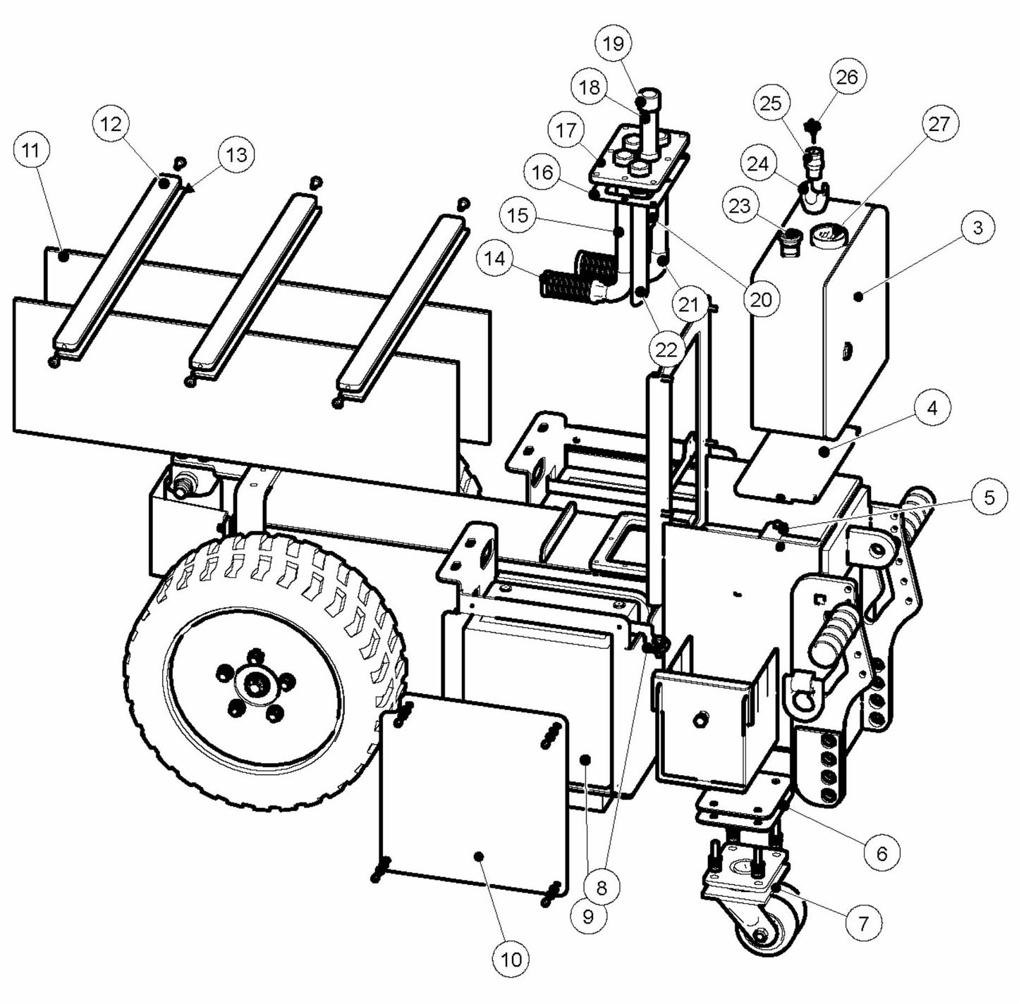 BMS 220ADB Frame, Electrical System Assembly Parts By Husqvarna
