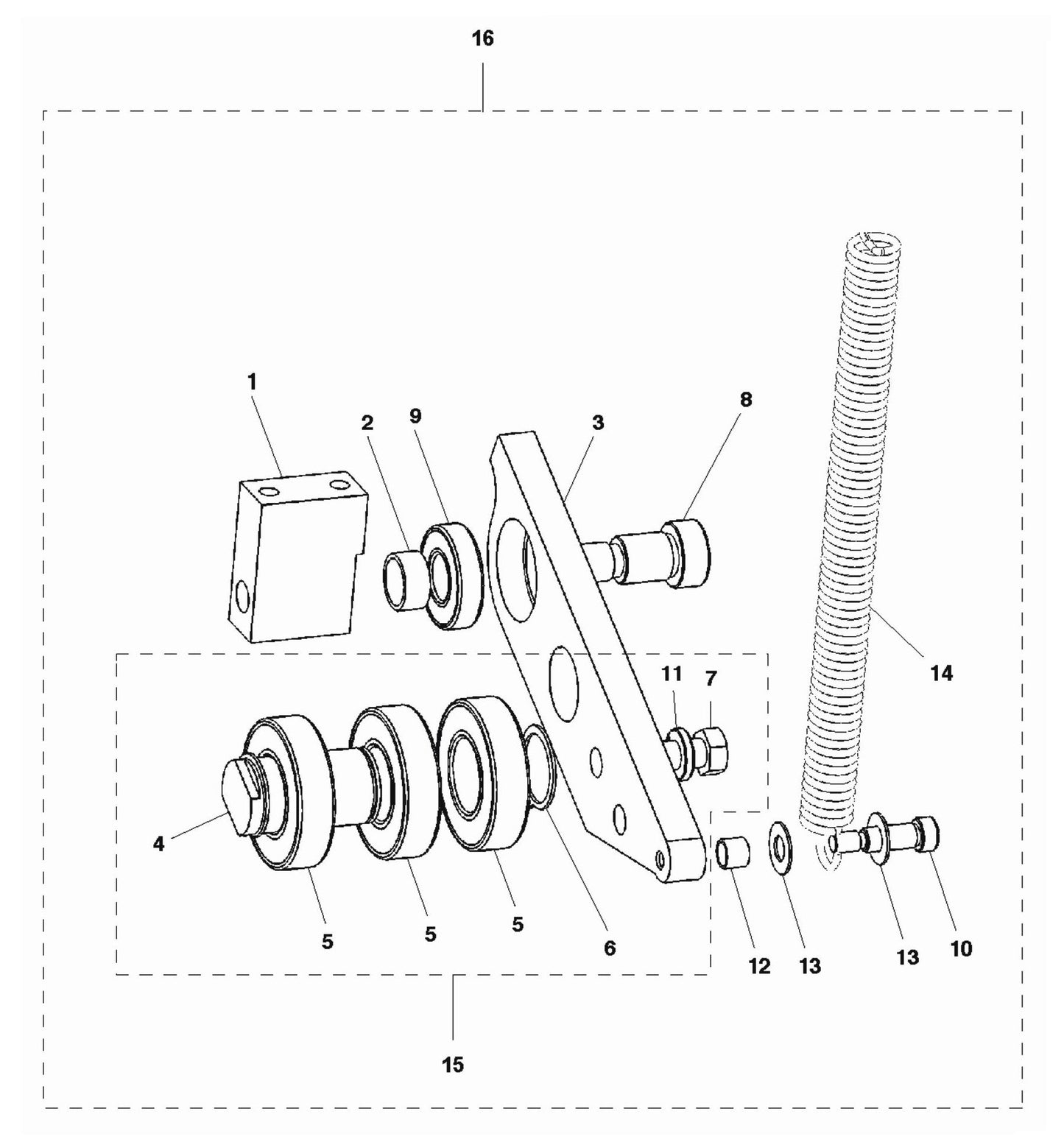 Soff Cut 2500 Blade Idler Pulley Assembly Parts by Husqvarna