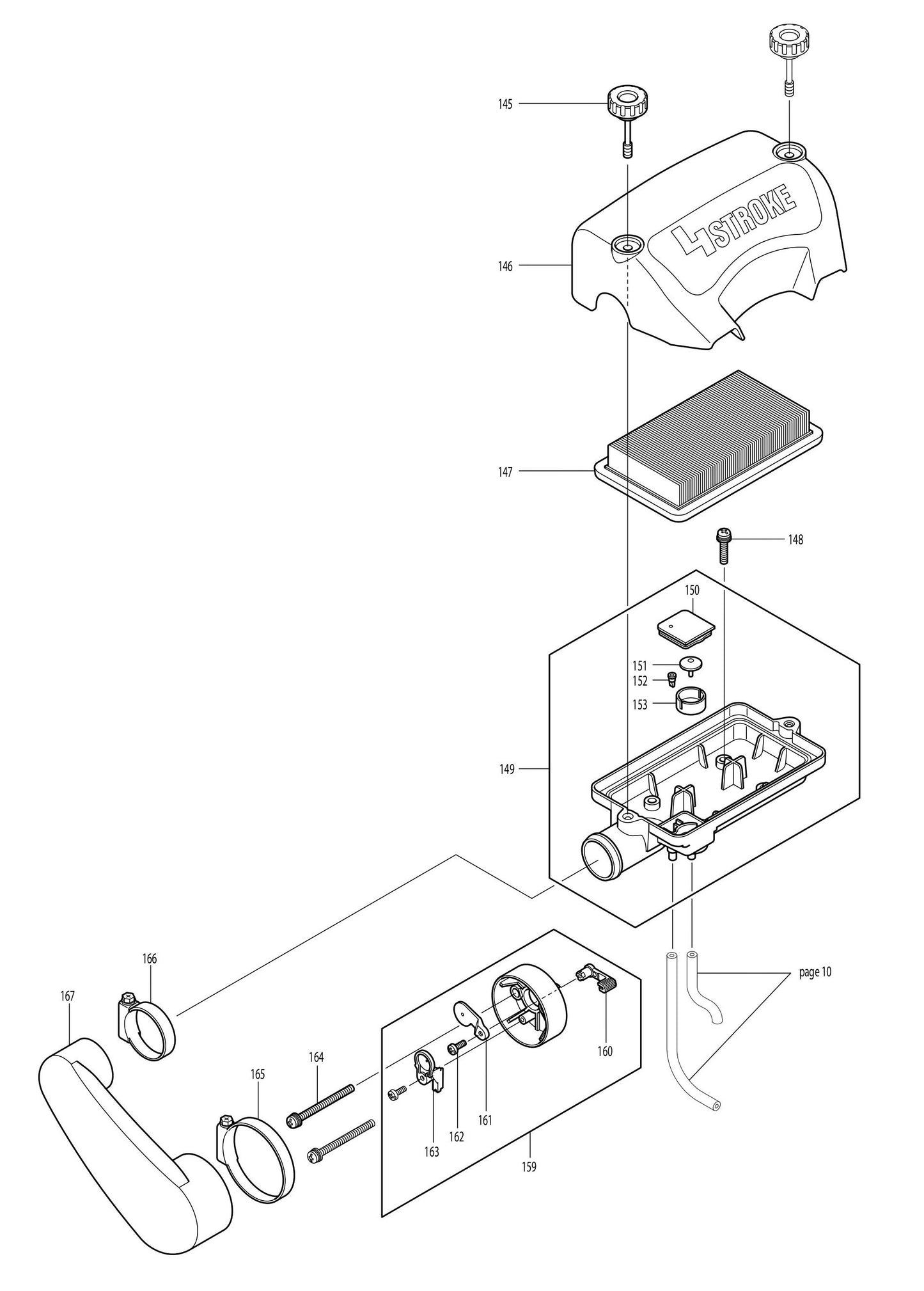 BBX7600N Cleaner Base, Air Filter Assembly Parts