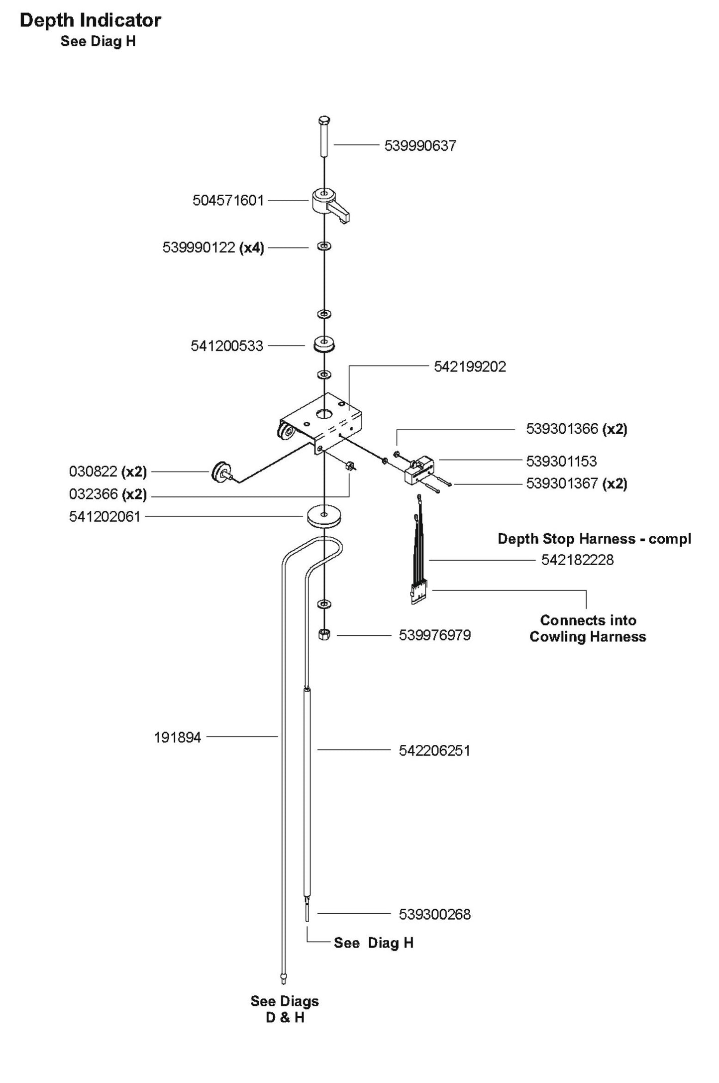 Depth Indicator Parts For FS6600 D by Husqvarna