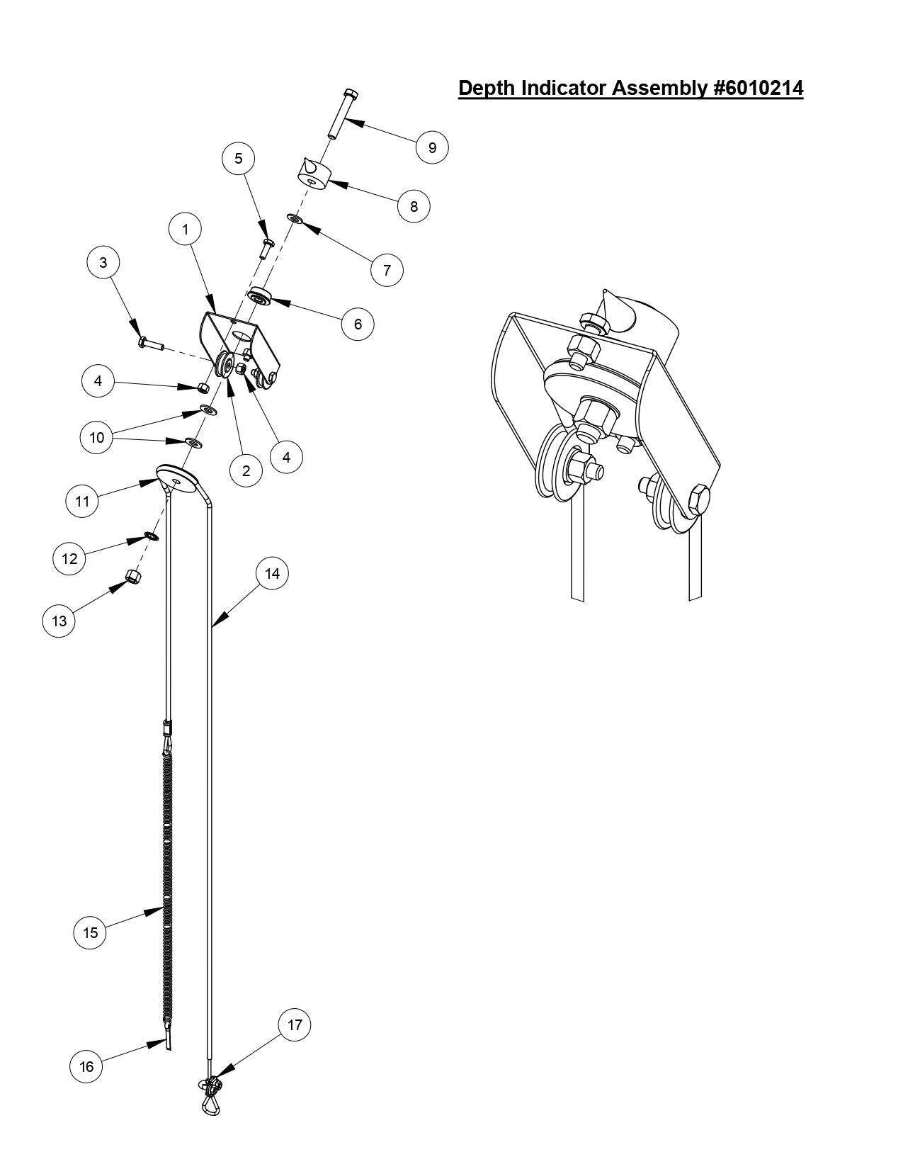 CC6561/CC6561-3/CC6571/CC6571-3 Depth Indicator Assembly