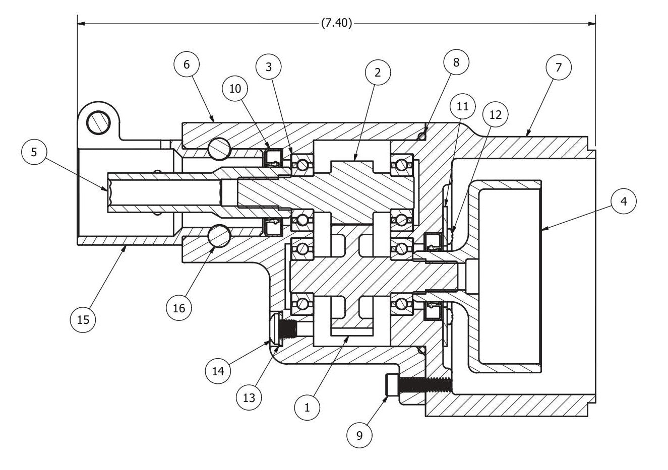 Diagram 2 Parts For WYC-WBP50 Concrete Vibrator Motor By Wyco