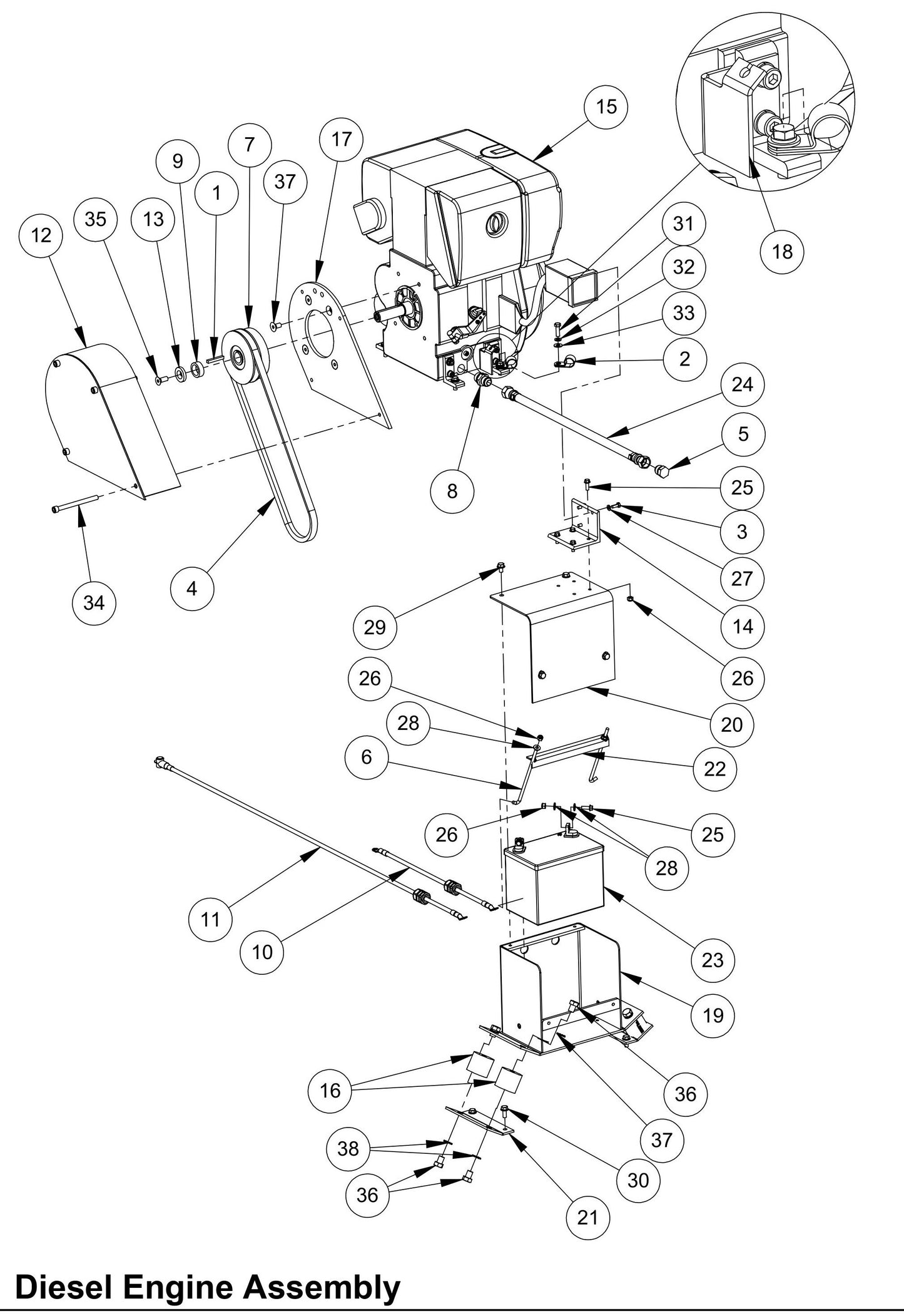 GPR135 Diesel Engine Assembly Reversible Plate Compactor Parts By MBW