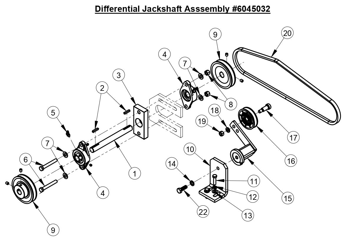 CC4144D Differential Jackshaft Assembly