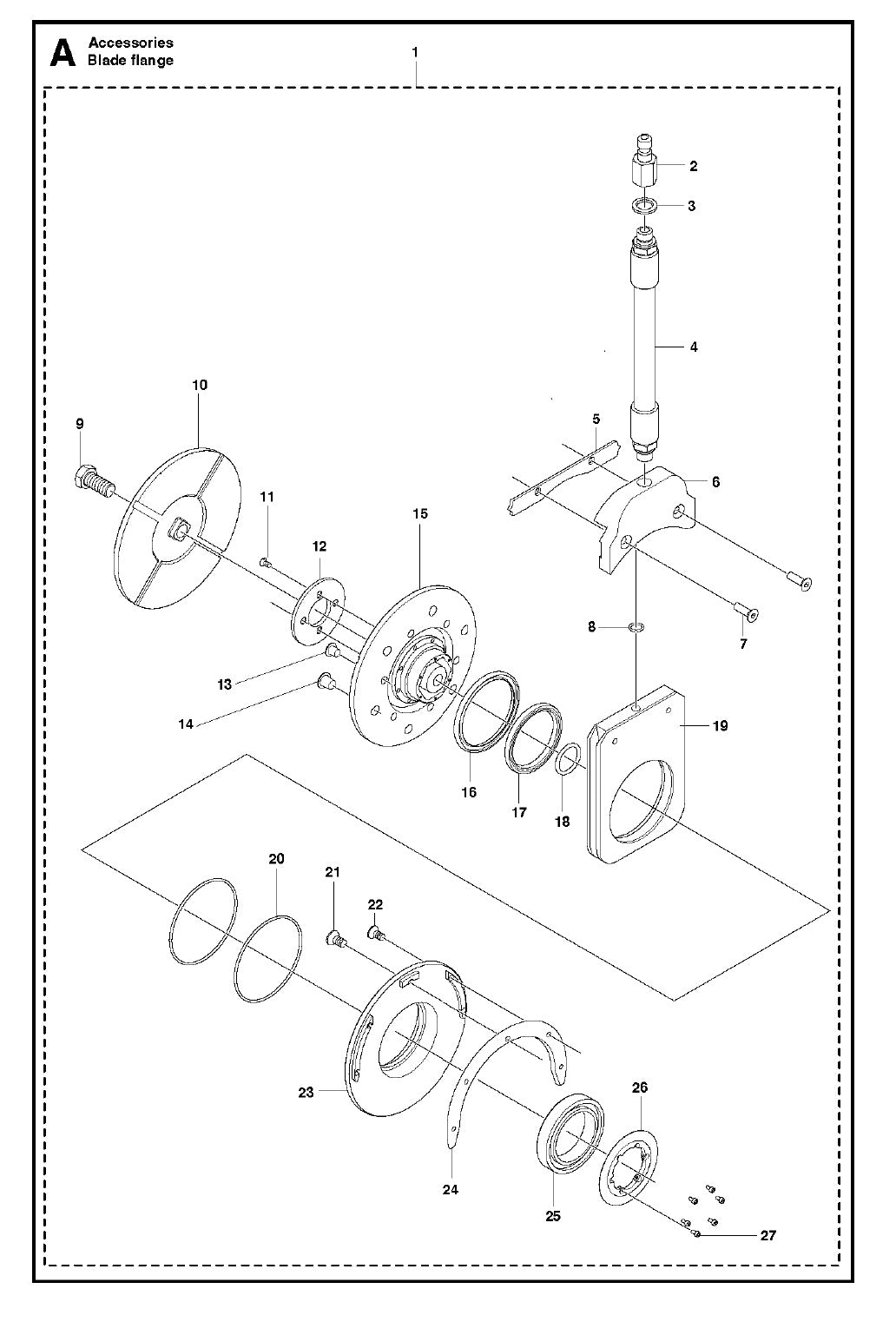 Blade Flange Parts For WS440 HF, WS460, WS462, WS463, WS482 HF By Husqvarna