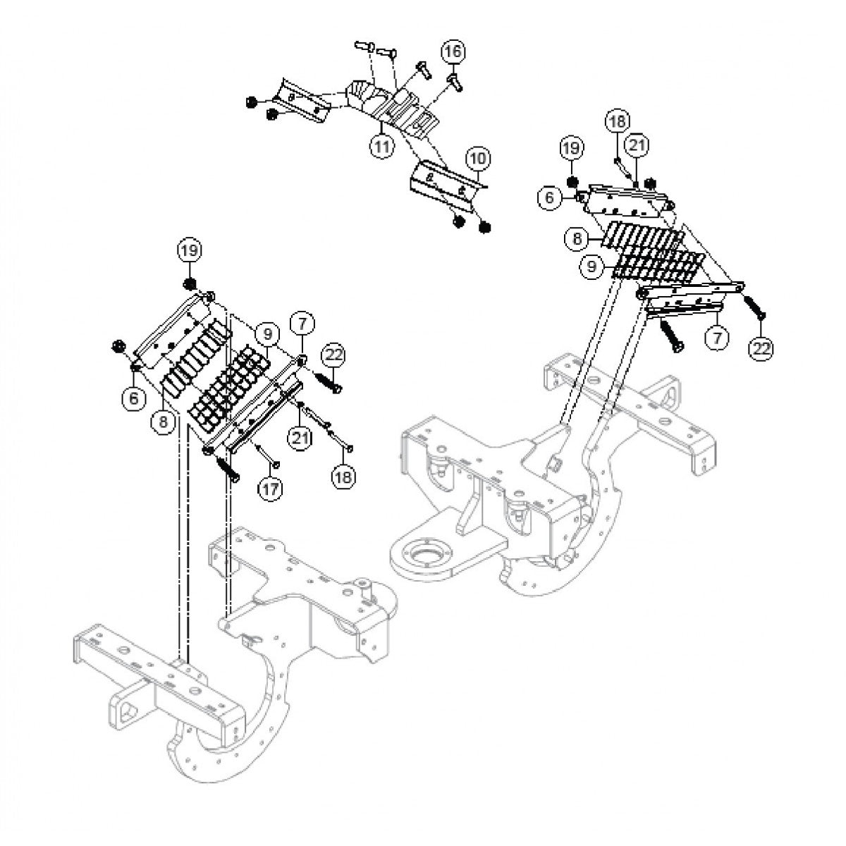 Center Beam Hose Assembly Parts RX1575, RX157533 SN 5570001 and Below